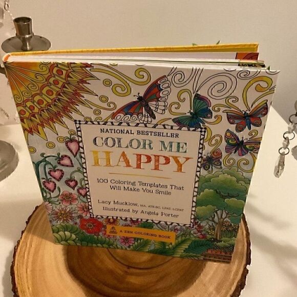 National Bestseller COLOR ME HAPPY Coloring Book NEW - Picture 2 of 4